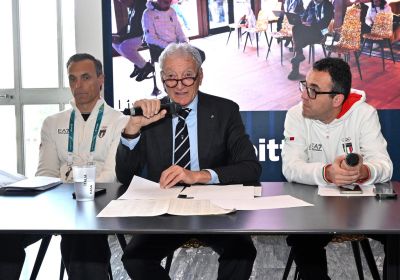 Milano: conferenza stampa di chiusura del Presidente Buonfiglio a Casa Italia