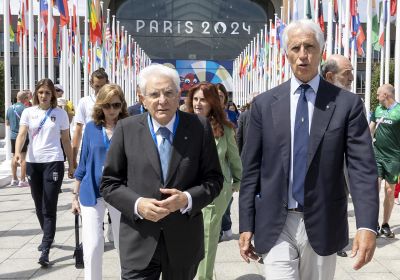 President of the Republic Sergio Mattarella's visit to the Olympic Village