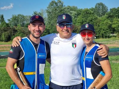 Rossetti e Scocchetti la coppia d'oro dello skeet misto