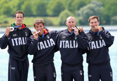 Rowing, quadruple sculls: Italia Team takes the silver medal