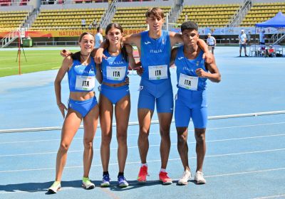 Skopje 2025: terza giornata d'oro per l'Italia con nuoto, marcia e la staffetta 4x400 mista