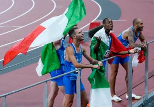 Staffetta 4x100 ITA ORO Foto Luca Pagliaricci GMT _TOK7852 copia