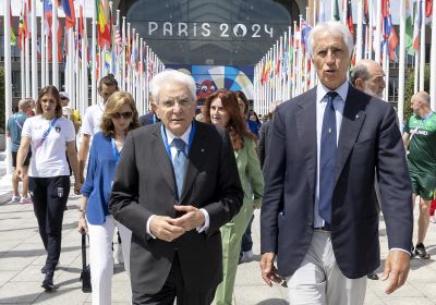 Visita del Presidente della Repubblica Sergio Mattarella al Villaggio Olimpico