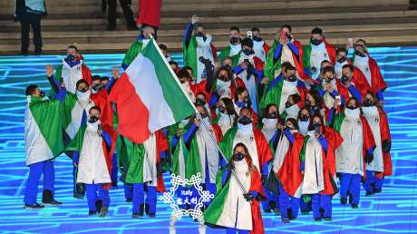 sfila l'italia nella cerimonia inaugurale foto mezzelani gmt sport010