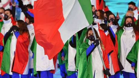 sfila l'italia nella cerimonia inaugurale foto mezzelani gmt sport026