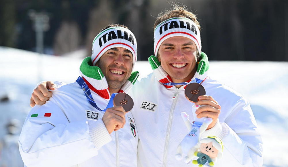 Barp e Pellegrino di bronzo nella team sprint TL: 25ª medaglia a Milano Cortina per l'Italia Team