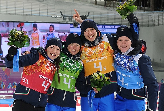 The biathlon brings us a seventh medal, bronze in the mixed relay