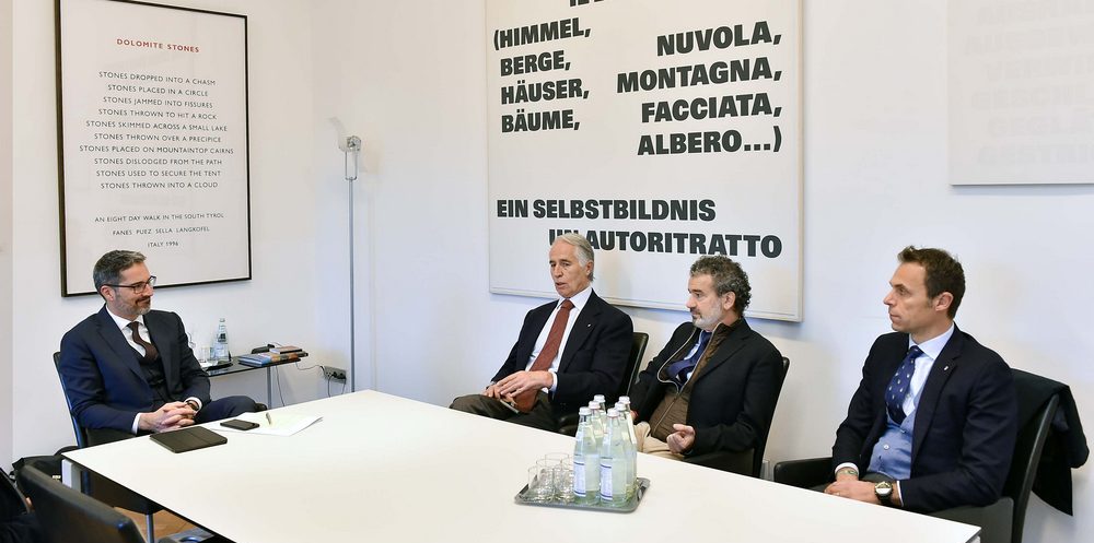 Malagò incontra il Presidente della Provincia di Bolzano Arno Kompatscher